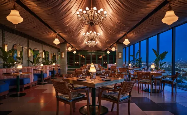 Merois rooftop restaurant Sunset Strip
