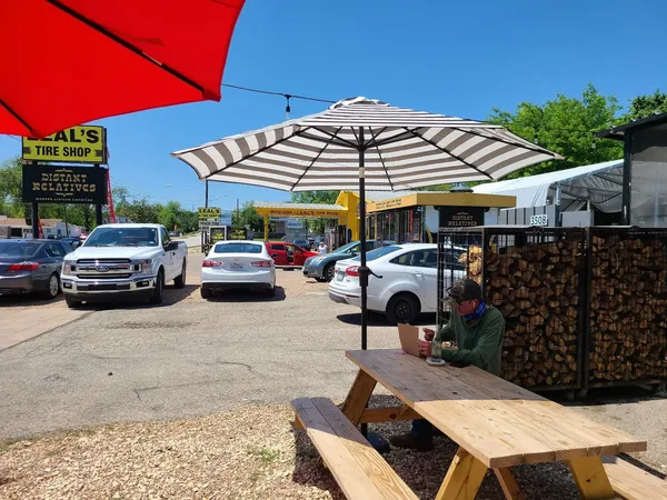 Distant Relatives Austin Michelin recommended Black diaspora barbecue Meanwhile Brewing interior