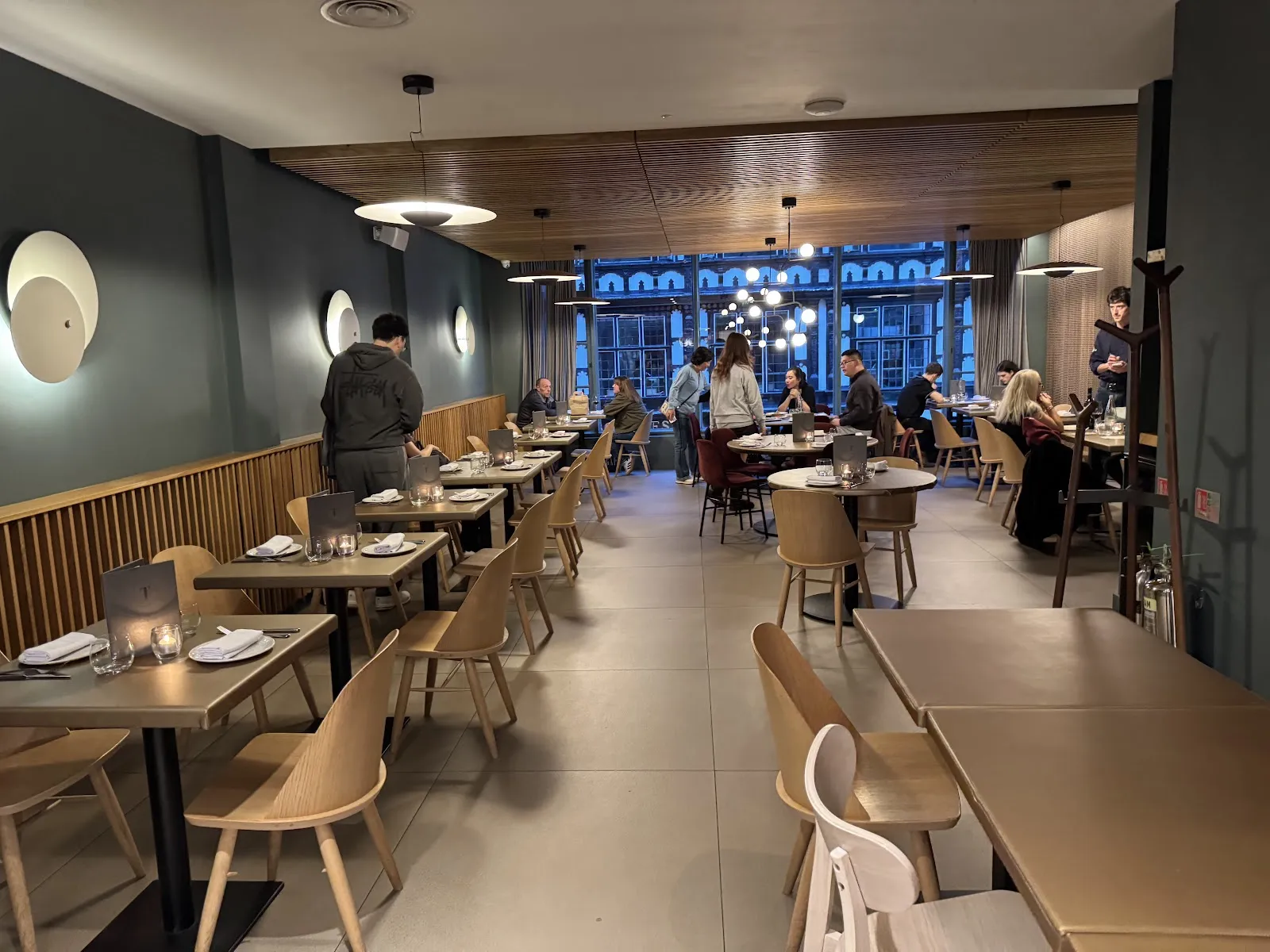 Dining room at Tast, King Street, Manchester