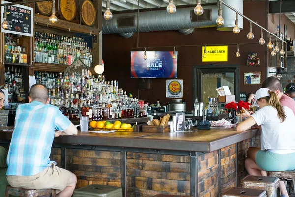 Eight Row Flint Houston Heights Yale gastropub whiskey tequila bar restaurant interior