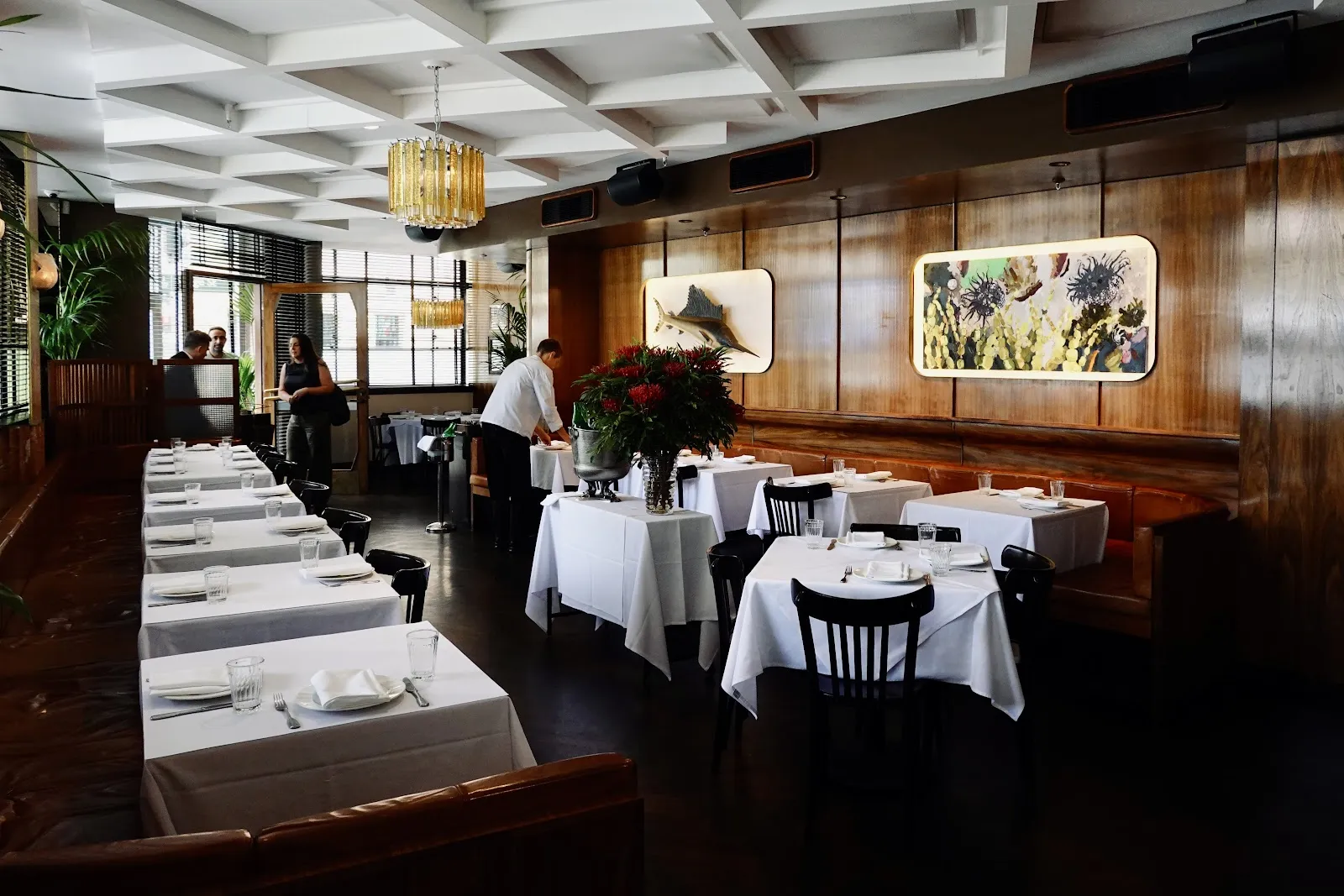 The raw bar and dining room at Clam Bar, the CBD seafood and steakhouse in Sydney