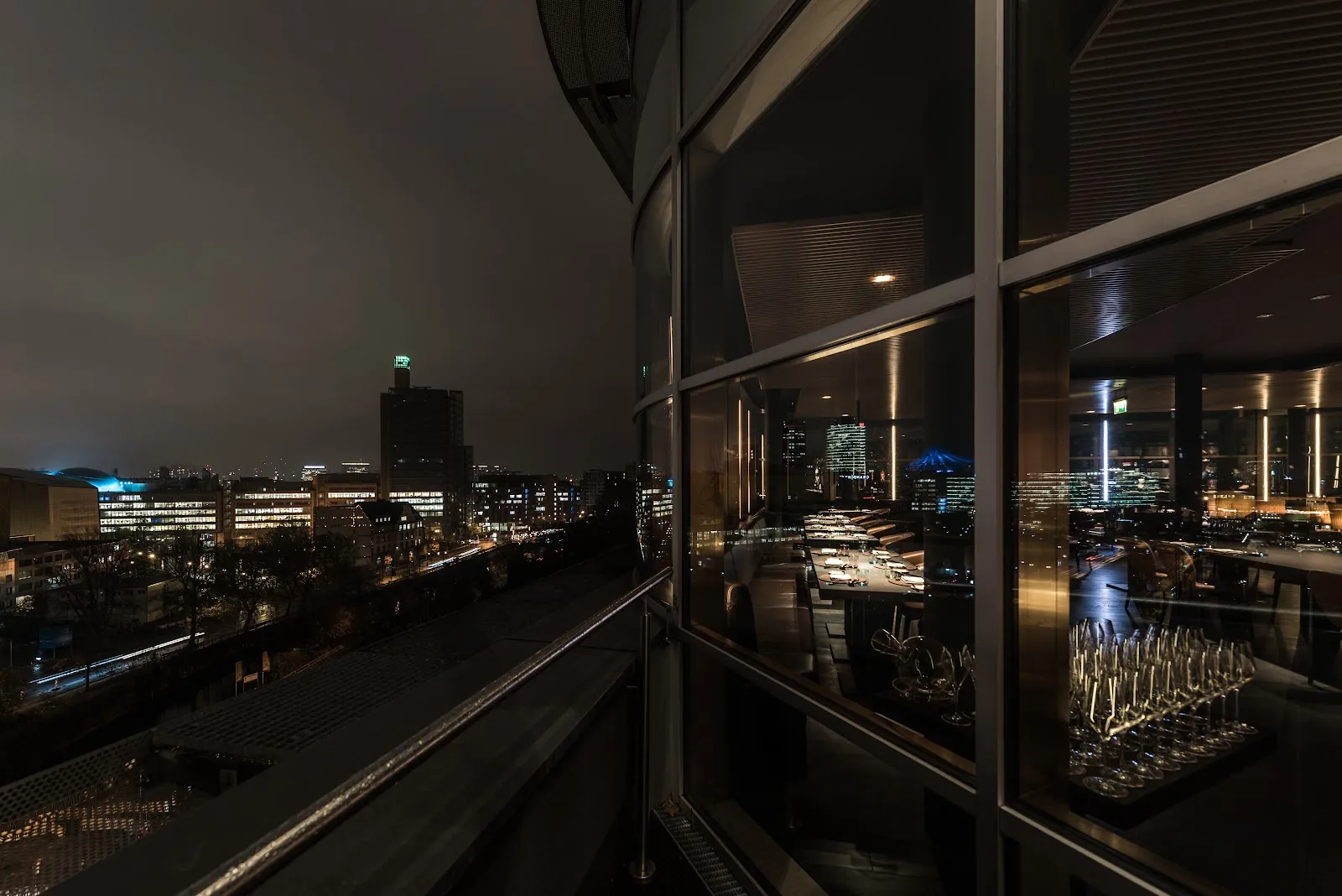 The top-floor dining room and terrace at Golvet, Mitte, Berlin