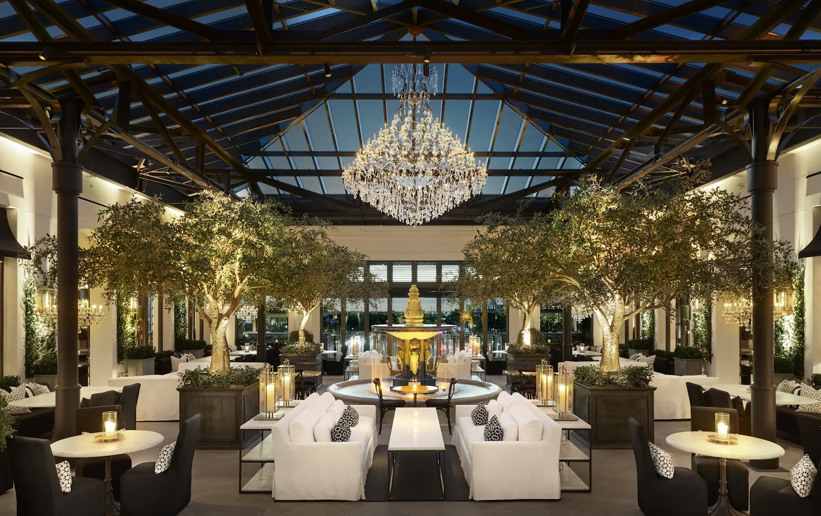 RH Rooftop Restaurant interior in Palm Beach