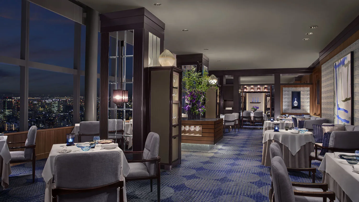 Dining room and view at Heritage by Kei Kobayashi, Ritz Carlton Tokyo
