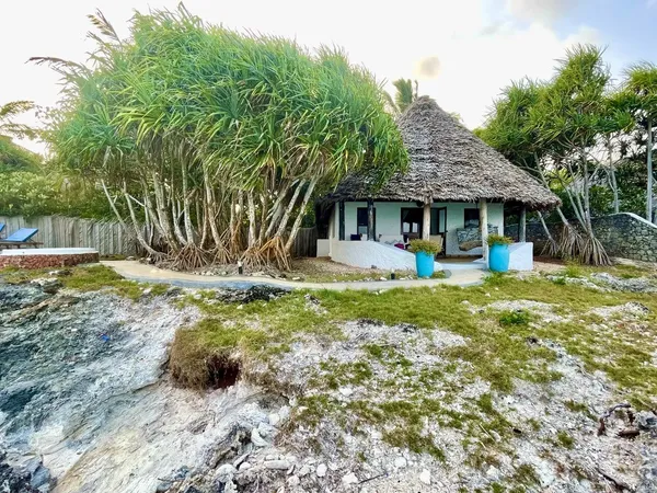 Matemwe Lodge restaurant northeast Zanzibar coral reef ocean