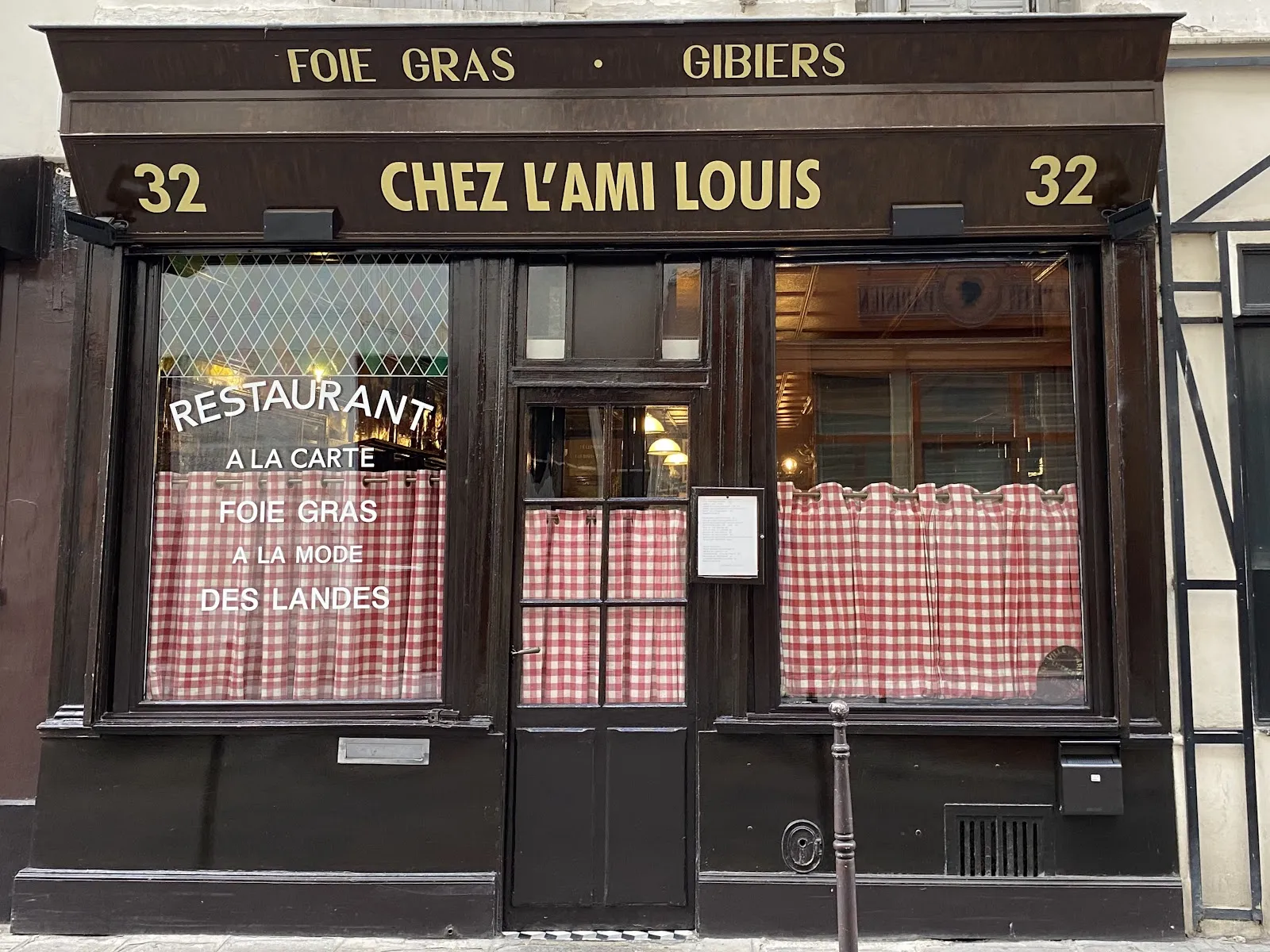 CHEZ L'AMI LOUIS Paris — 3rd arrondissement / Marais dining room
