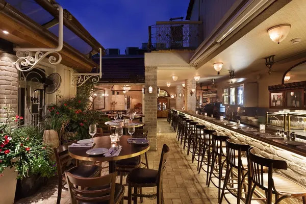 Dallal restaurant Neve Tzedek Tel Aviv garden courtyard Mediterranean