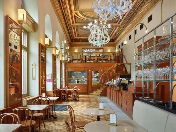 Cafe Savoy Prague Vitezna Smichov Art Nouveau coffeehouse breakfast brunch