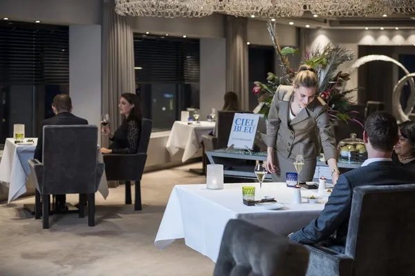 Ciel Bleu Amsterdam two Michelin star dining room Okura Hotel skyline views