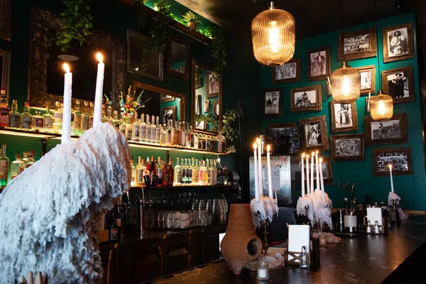 Espiritu Mesa Arizona wood-fired mariscos cocktail bar downtown Main Street interior
