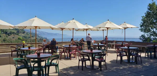 Nepenthe restaurant Big Sur outdoor terrace
