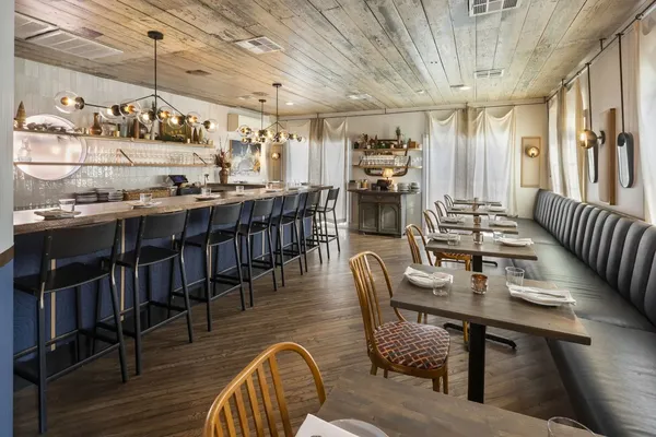 Lenoir Austin South 1st Todd Duplechan Jessica Maher warm weather cuisine bungalow tasting menu interior