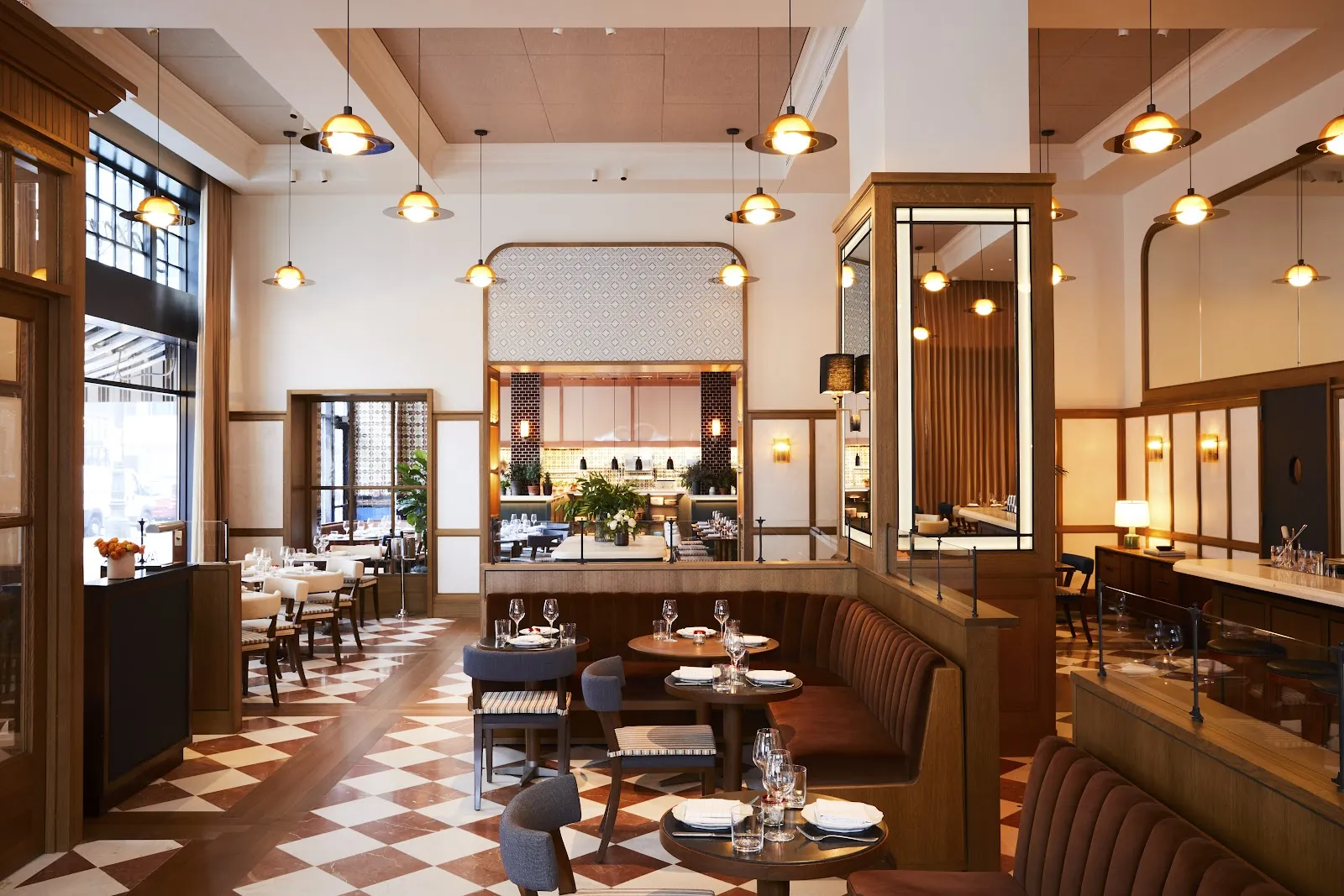 The wood-fired dining room of San Morello at the Shinola Hotel, Woodward Avenue, Detroit