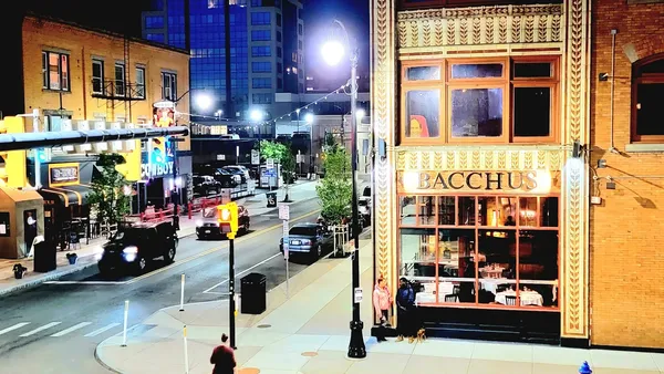 Wine bar booths at Bacchus, Calumet Building, downtown Buffalo
