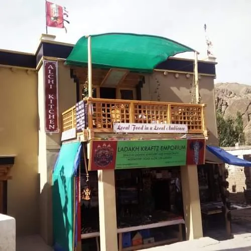 Ladakhi dishes at Alchi Kitchen, Alchi village near Leh