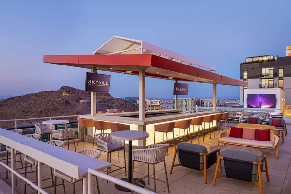 Skysill Rooftop Lounge Tempe 18 stories high Sonoran Desert views