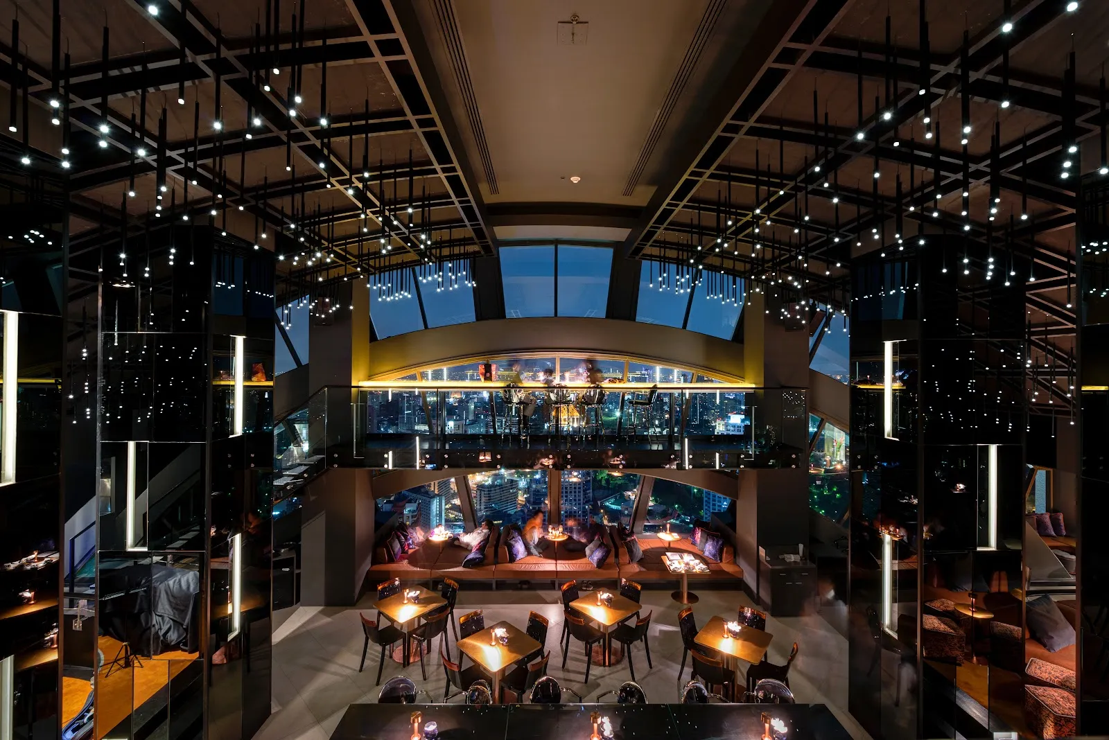 Open-air rooftop tables at Vertigo and Moon Bar, Banyan Tree Bangkok