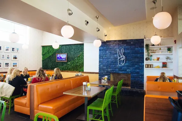 Joe's Farm Grill Gilbert Arizona Agritopia farm to table outdoor patio midcentury burger stand
