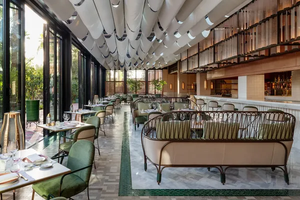 Italian dining room of L'Italien par Jean-Georges at La Mamounia, Marrakech