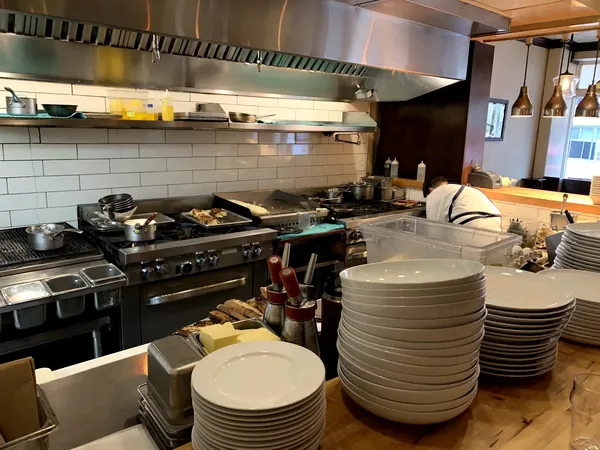 Bar and dining room at Tilia, Linden Hills Minneapolis