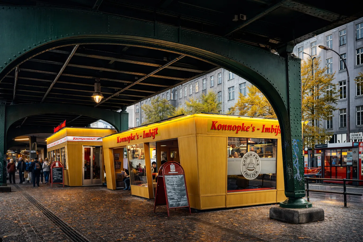 Currywurst counter at Konnopke's Imbiss, Prenzlauer Berg Berlin