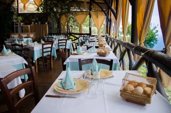 La Tagliata cliffside restaurant Positano three terrace levels