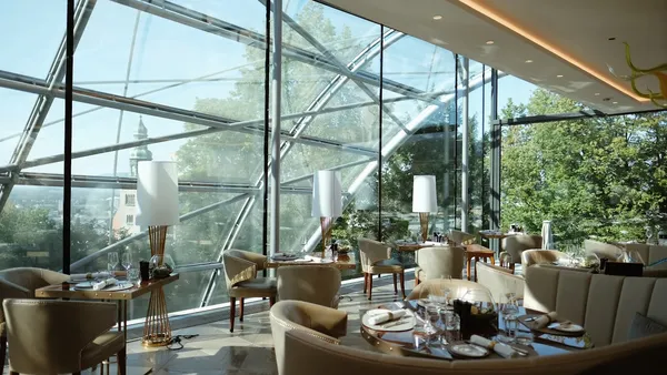 The Glass Garden restaurant at Schloss Mönchstein Salzburg