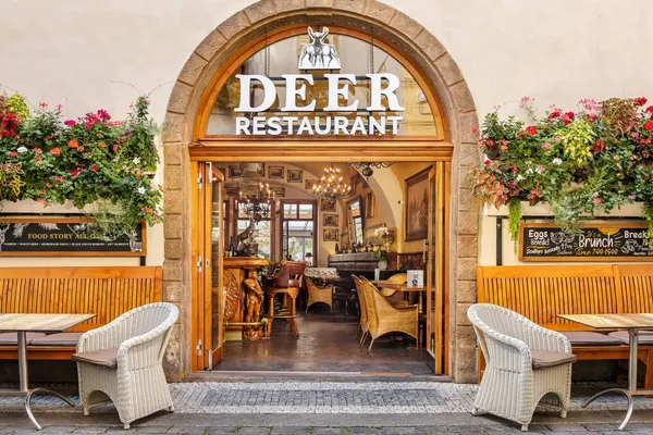 Deer restaurant Prague center Golden Lion award modern European cuisine
