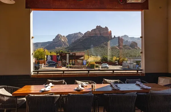 Shorebird Sedona Arizona coastal-inspired seafood red rock views dining