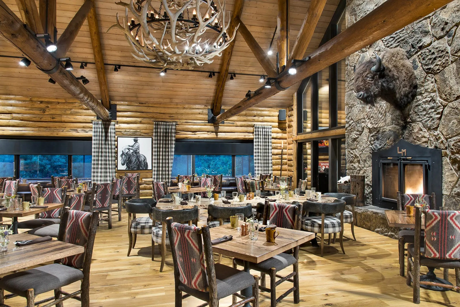 Bison New York strip at Horn & Cantle, Lone Mountain Ranch, Big Sky