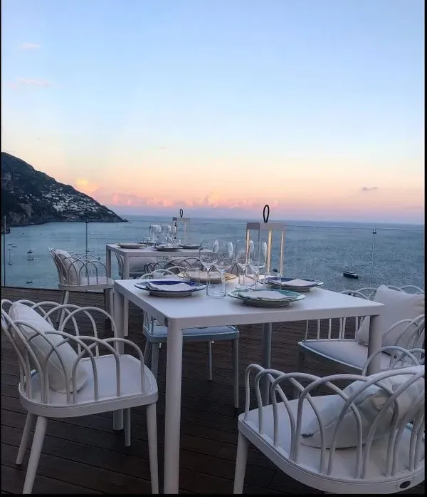 Il Capitano Positano terrace seafood coastline views