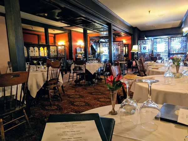 Mendocino Hotel Restaurant Victorian antique dining room historic