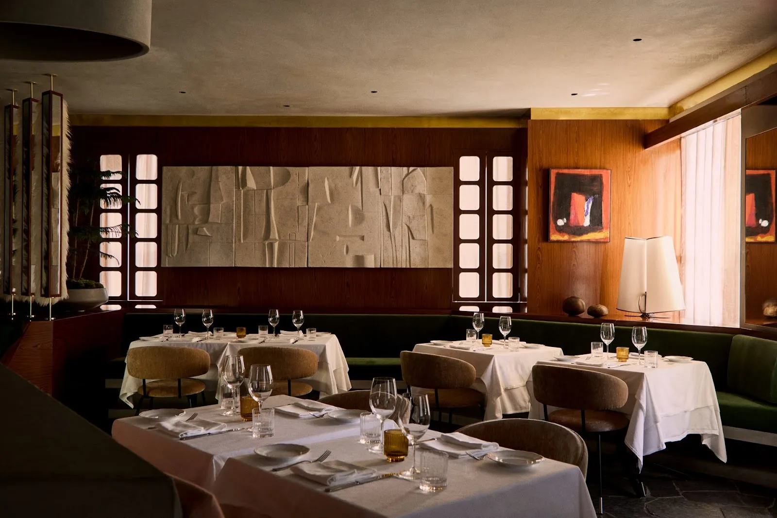 Sant Ambroeus Italian restaurant dining room in Aspen, Colorado